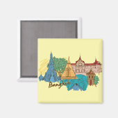 Bangkok, Thailand World Famous City Magnet (Vorderseite/Rückseite)