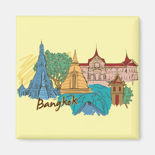 Bangkok, Thailand World Famous City Magnet (Vorne)