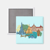 Bangkok, thailändische Weltstadt Magnet (Vorderseite/Rückseite)