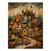 Bangkok: The Venice of the East - Whimsical Art Poster (Vorderseite)