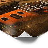 Bangkok: The Venice of the East - Whimsical Art Poster (Ecke)