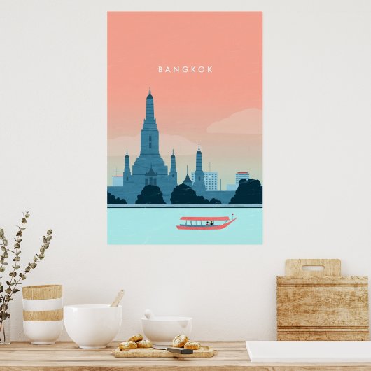 Bangkok travel poster (Küche)