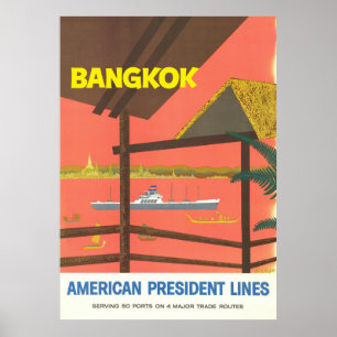 Bangkok - US-Präsident Lines Poster