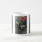 Bangkok Verkehr ... Tuk Tuk Racing Kaffeetasse (Mittel)