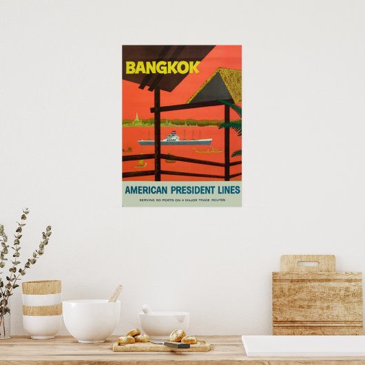Bangkok Vintag Vintag Print Poster (Küche)