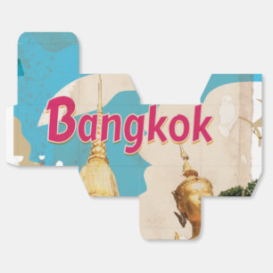 Bangkok Vintage Reiseplakat Geschenkschachtel