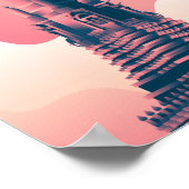 Bangkok Vintage Reiseplakat Poster (Ecke)