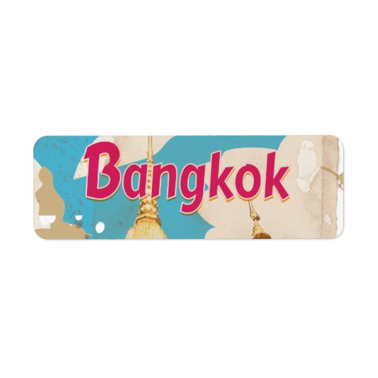 Bangkok Vintage Travel Poster (Vorne)