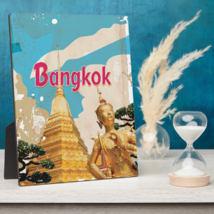 Bangkok Vintage Travel Poster Fotoplatte