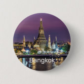 Bangkok Wat Arun Sunset BKK Thailand Souvenir Button (Vorderseite)