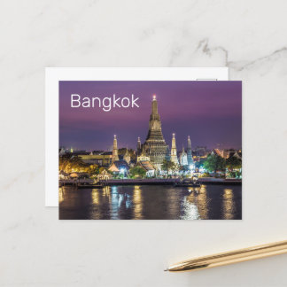 Bangkok Wat Arun Sunset BKK Thailand Souvenir Feiertagspostkarte