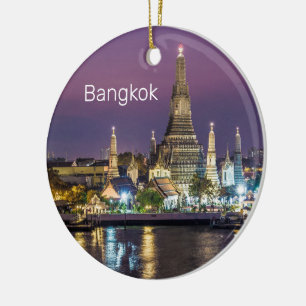 Bangkok Wat Arun Sunset BKK Thailand Souvenir Keramik Ornament