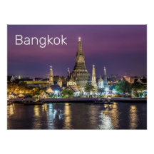 Bangkok Wat Arun Sunset BKK Thailand Souvenir