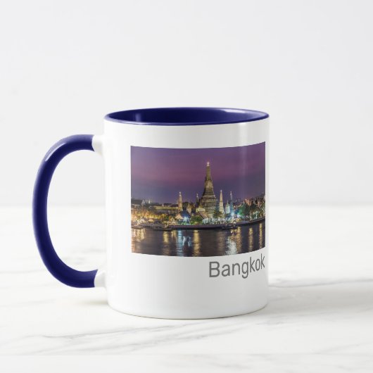 Bangkok Wat Arun Sunset BKK Thailand Souvenir Tasse (Links)
