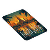 Bangkok, Wat Arun Temple Retro Travel Magnet (Rechte Seite)