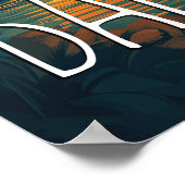 Bangkok, Wat Arun Temple Retro Travel Poster (Ecke)