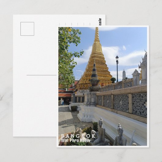 Bangkok, Wat Phra Kaew, Thailand Postkarte (Vorne/Hinten)