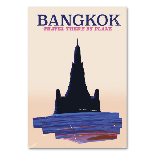Bangkok Wat Poh Travel Poster Tischnummer (Vorderseite)