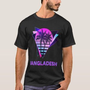 Bangladesch 80er Palm Tree Retro Vintag Bangladesh T-Shirt