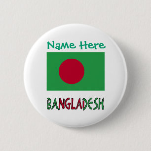 Bangladesch Bangladesch-Flagge Grün Personalisiert Button