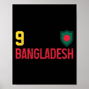 Bangladesch Bangladeschische Flagge Stolz Vintage  Poster