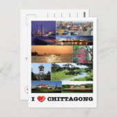 Bangladesch - Chittagong - I Liebe - Postkarte (Vorne/Hinten)