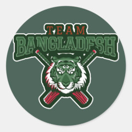 Bangladesch-Cricket Runder Aufkleber