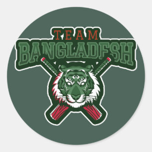 Bangladesch-Cricket Runder Aufkleber