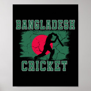Bangladesch Cricket-Unterstützer Bangladesch-Flagg Poster