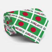 Bangladesch Flag geteerte grüne Persönlichkeit Krawatte (Gerollt)