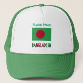 Bangladesch Flag Green Personalisiert Truckerkappe (Vorderseite)