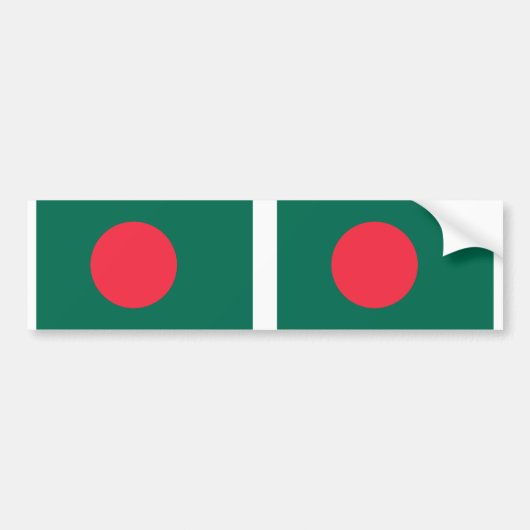 Bangladesch-Flagge Autoaufkleber (Vorne)