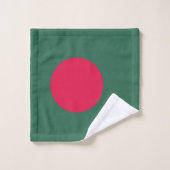 Bangladesch-Flagge Badhandtuch Set (Waschlappen)