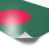 Bangladesch-Flagge Fotodruck (Ecke)