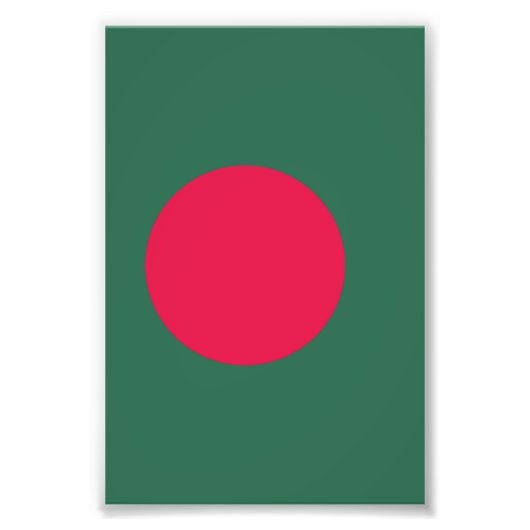 Bangladesch-Flagge Fotodruck (Vorne)