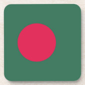 Bangladesch-Flagge Getränkeuntersetzer (Vorderseite)