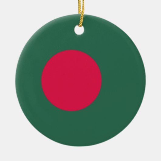 Bangladesch-Flagge Keramik Ornament (Vorne)