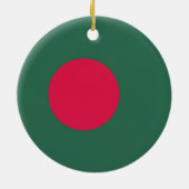 Bangladesch-Flagge Keramik Ornament (Hinten)