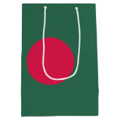 Bangladesch-Flagge Mittlere Geschenktüte (Rückseite)