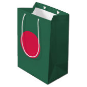 Bangladesch-Flagge Mittlere Geschenktüte (Rückseite Schrägansicht)