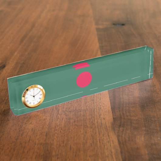 Bangladesch-Flagge Namensplakette (Seite)