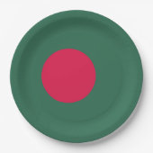 Bangladesch-Flagge Pappteller (Vorderseite)