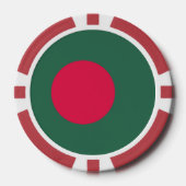 Bangladesch-Flagge Pokerchips (Vorderseite)