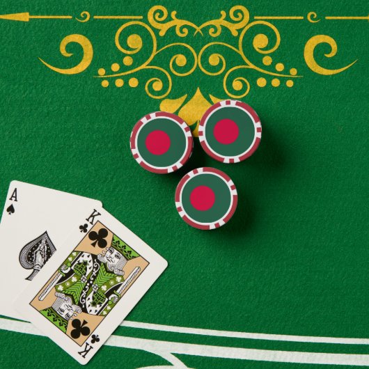 Bangladesch-Flagge Pokerchips (Pokertisch (Stapel))