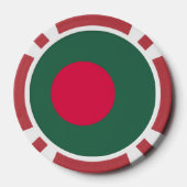 Bangladesch-Flagge Pokerchips (Rückseite)
