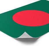 Bangladesch-Flagge Poster (Ecke)