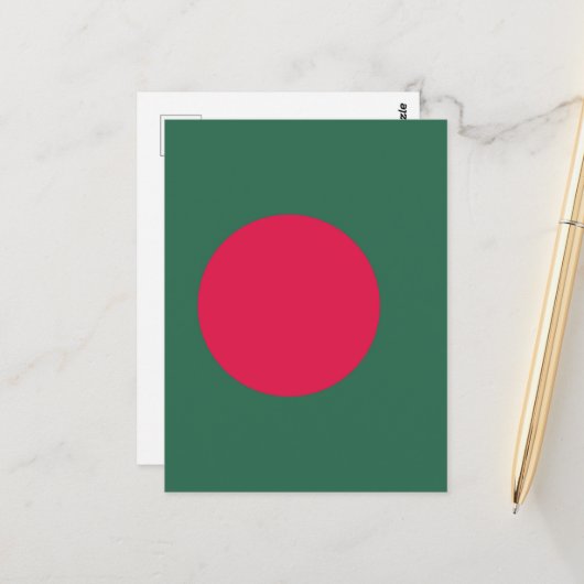 Bangladesch-Flagge Postkarte (Vorderseite/Rückseite Beispiel)