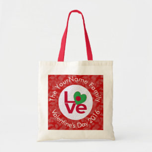 Bangladesch-Flagge Rote Buchstaben LOVE Weiß auf R Tragetasche
