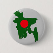 Bangladesch-Flaggenkarte Button (Vorderseite)