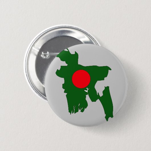 Bangladesch-Flaggenkarte Button (Vorne & Hinten)